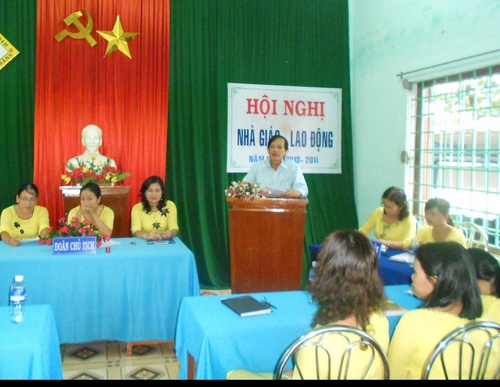 Trường TH Lê Văn Tám tổ chức Hội nghị Nhà giáo-Lao động năm học 2013-2014
